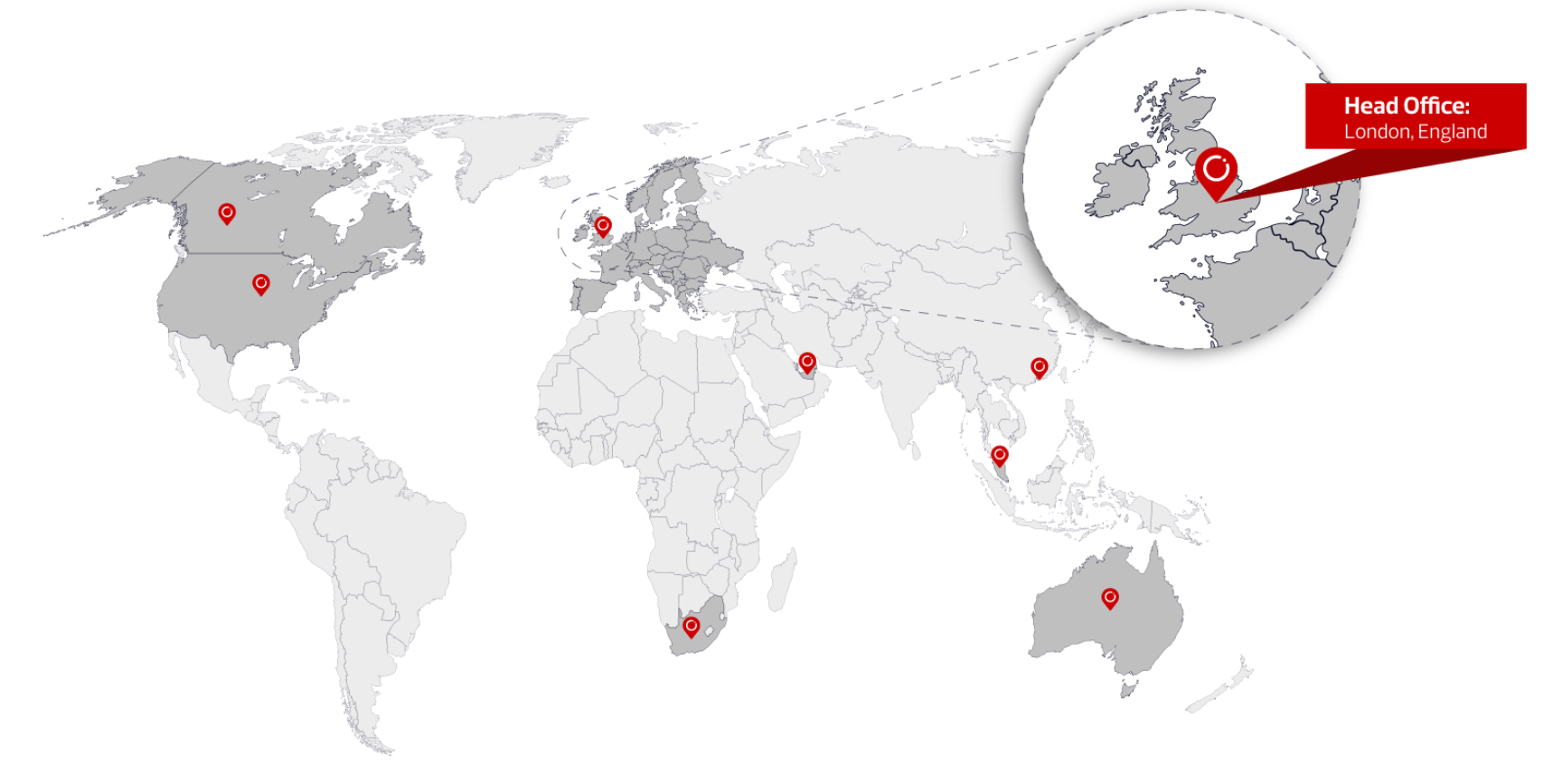World Map of CDW Locations